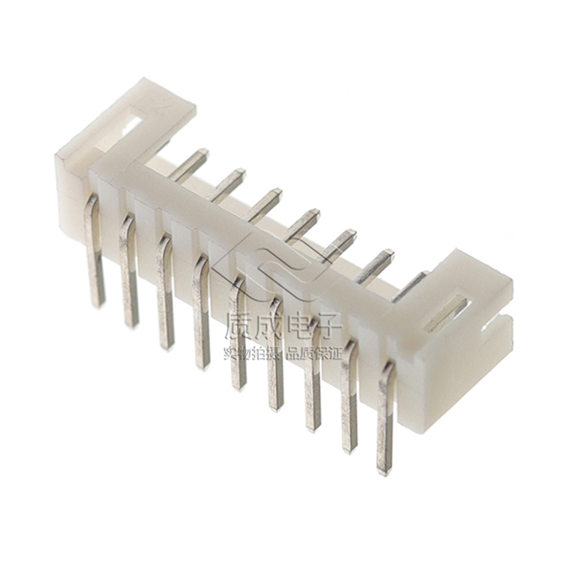 WAFER针座连接器2.0-9P白色插座 PH2.0卧式插件 2.0-9AW弯针针座
