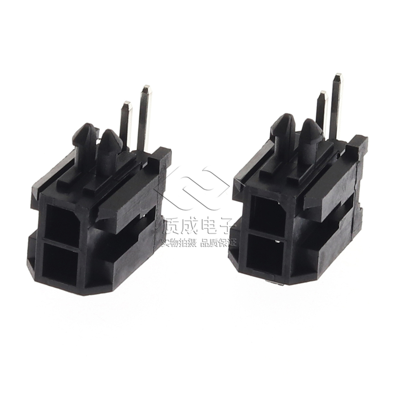 43045-0200莫仕连接器 3.0间距2*1PIN卧式端子插件针座替代MOLEX