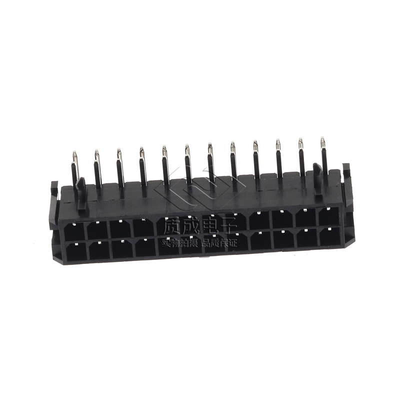 莫仕43045-2400 替代MOLEX针座双排12P连接器 3.0间距弯插端子座